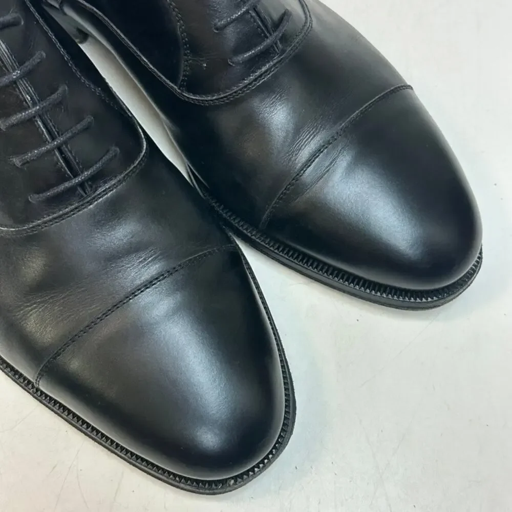 VERY GOOD Bally Kensington Oxford Black Calf Made in Italy UK 11 EEE US 12 EE